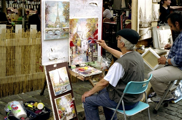 Place de Tertre | Paříž, dáma na Seině
